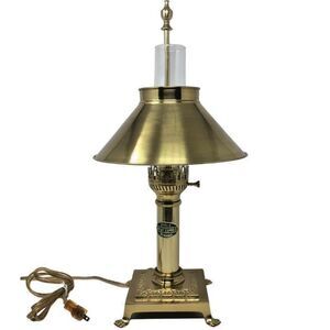 Orient Express Paris-Istanbul Solid Brass Table Lamp VTG NOS in Box FLAW